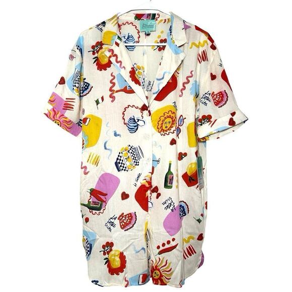 True Destinations Pants - NWT True Destinations Womens Sol Party Italian Summer Romper Size Medium